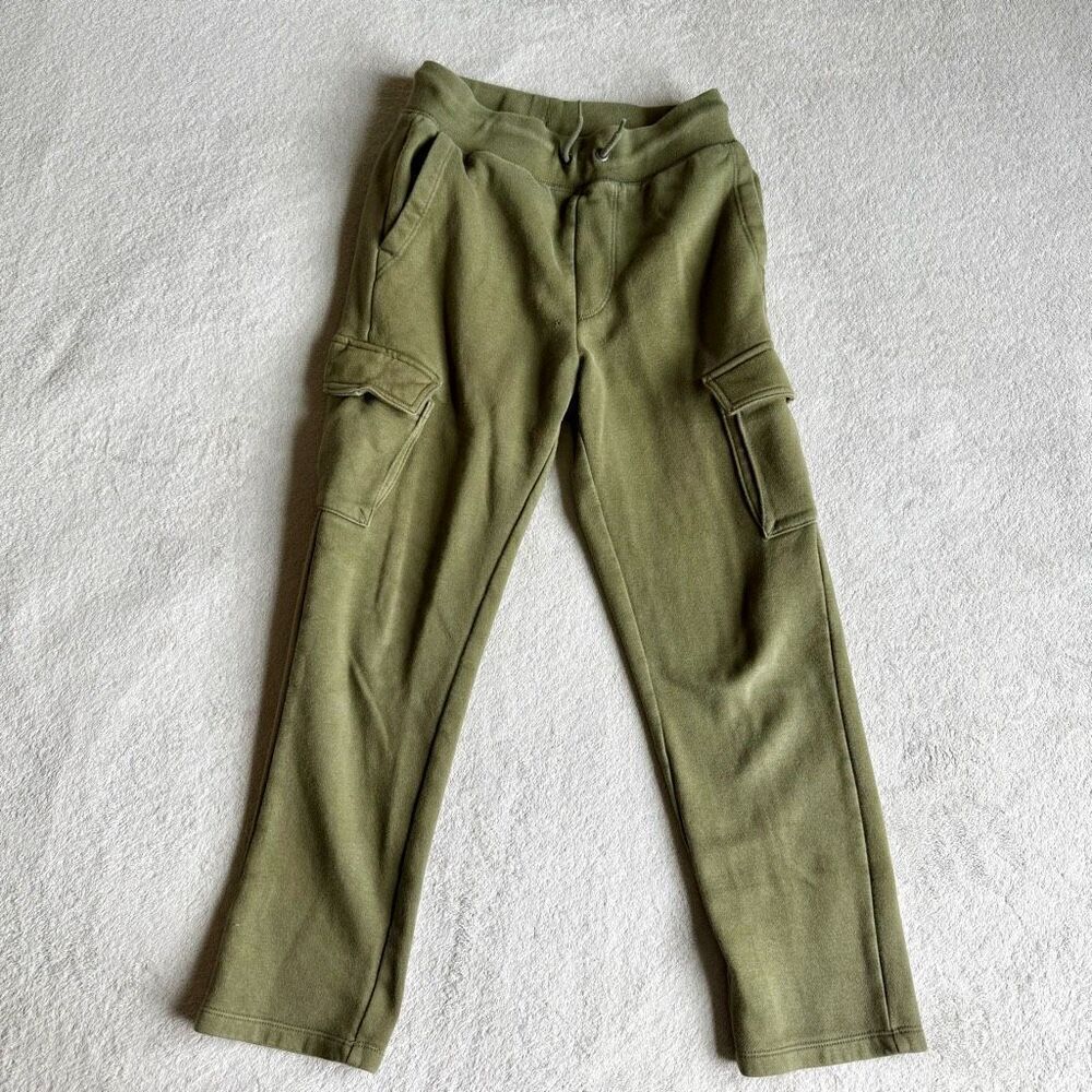 Gap Kids Boys Green Pull On Cargo Slim Leg Sweatpants